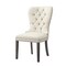 Nevaeh Linen/Velvet Ring Handle Nailhead Dining Chair (Set of 2)